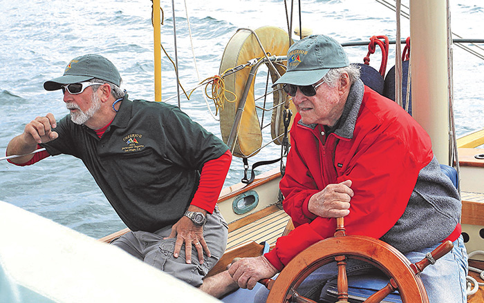 Dick McNish Sailing with a friend