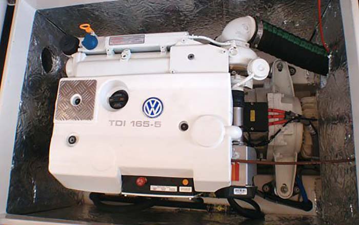 Close-up of a 165-hp common-rail diesel from Volkswagen
