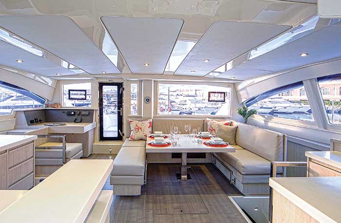 Leopard 48 catamaran interior
