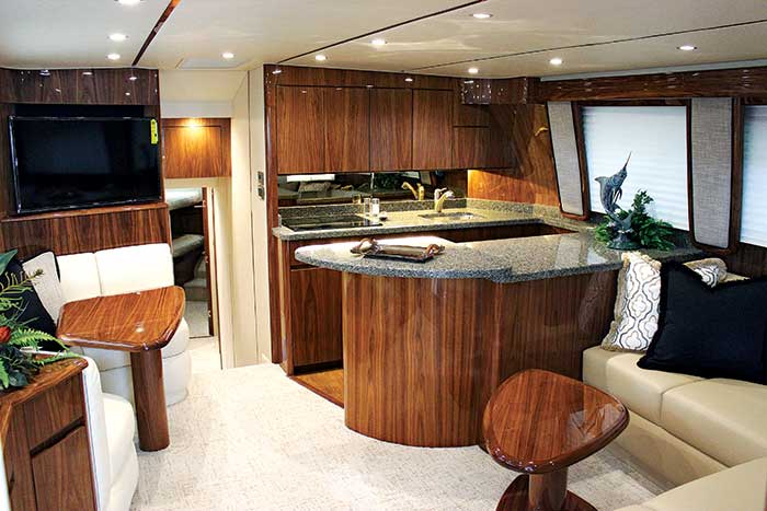 Viking 48C Sportfishing boat interior