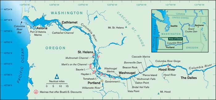 Columbia River map