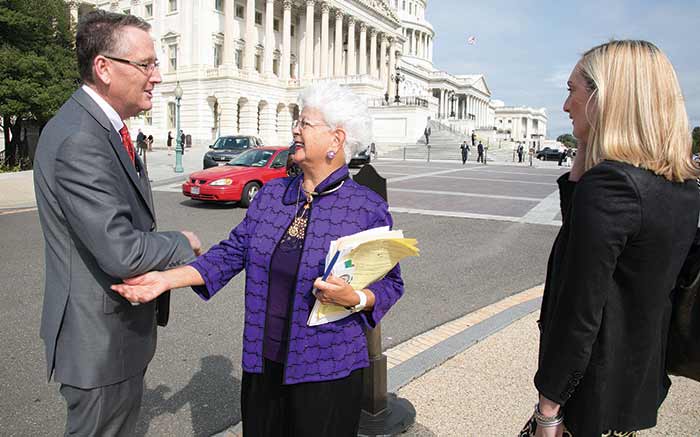Meeting California Rep. Grace Napolitano, a member of the House Transportation and Infrastructure Committee