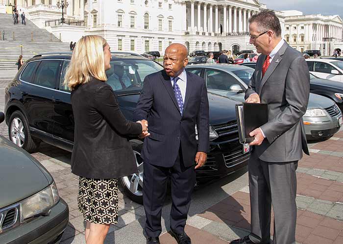 Rep. John Lewis of Georgia's 5th Congressional District leaving the Capitol