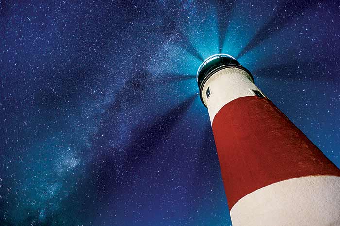 Sankaty Head Light with Milky Way on ­Nantucket Island in­ ­Massachusetts