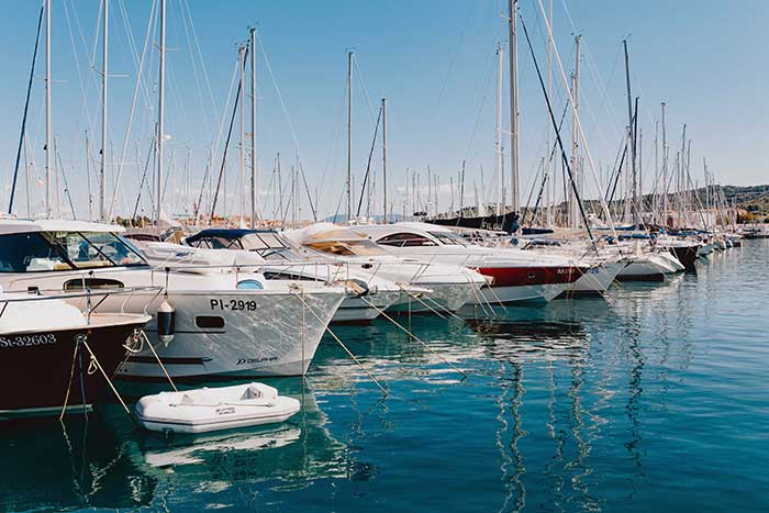 Marina with boats