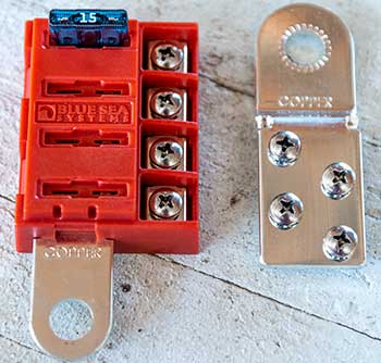Battery terminal fuse bloack