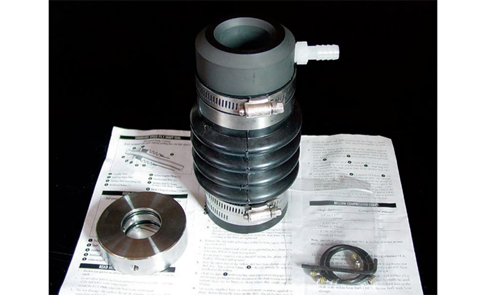 Various parts of a dripless shaft seal