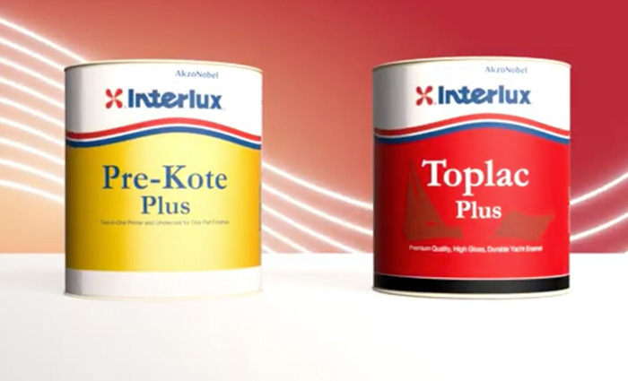 Two cans of Interlux paint cans side by side.