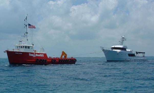 Long distance yacht towing