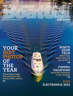 BoatUS Magazine February-March 2023 issue cover