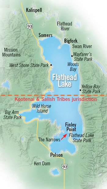 Flathead Lake Fishing Map Montana's Flathead Lake | Boatus