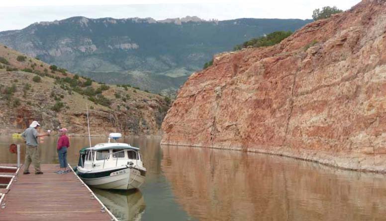 El and Bill Fiero Step Ashore During a Trip through the Bighorn Canyon National Recreation Area