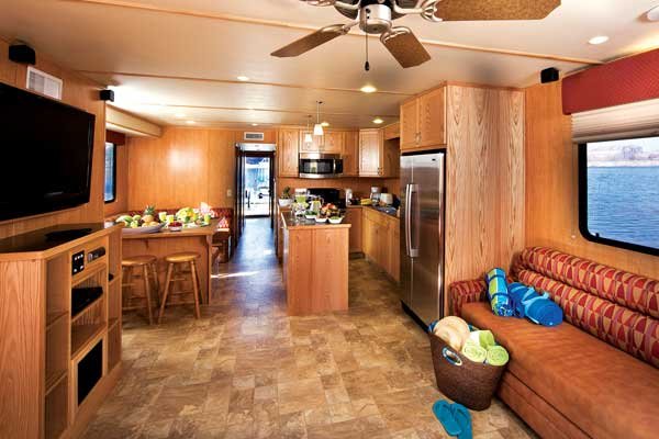 The Interior of a Modern Houseboat