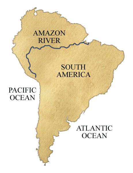 Map of the Amazon River