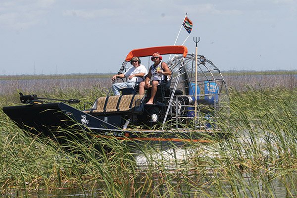 Airboat on Lake Okeechobee