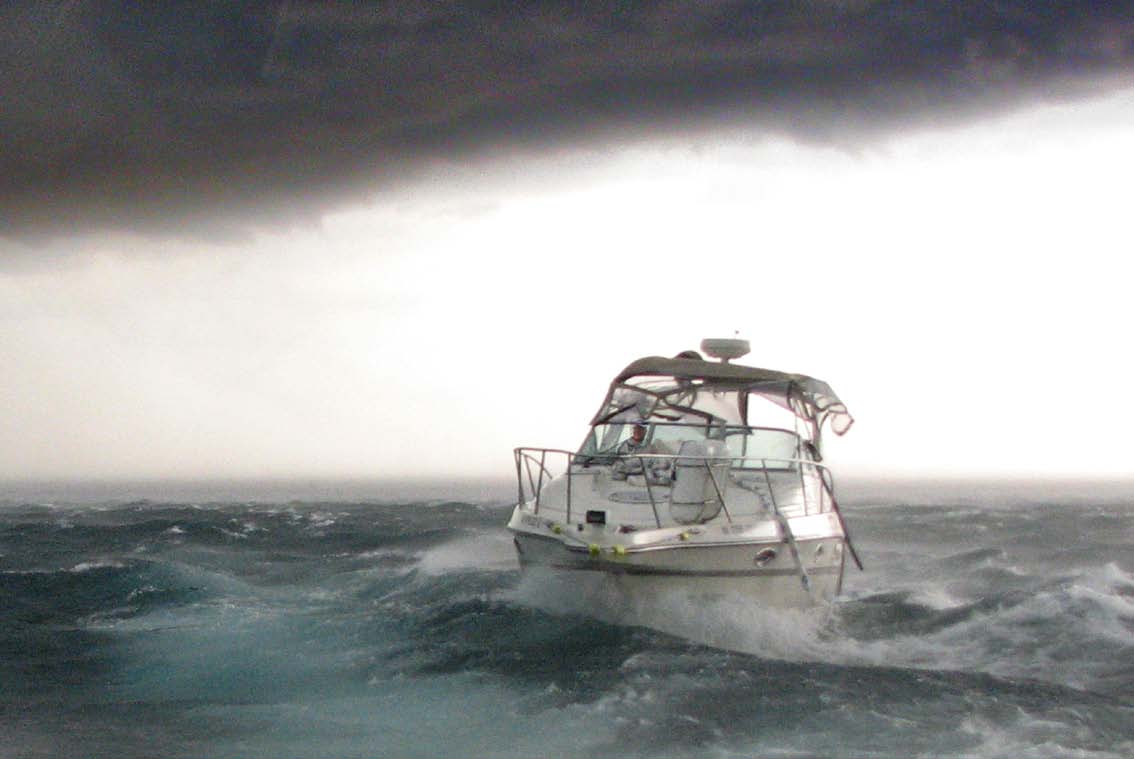 Boat in Rough Weather