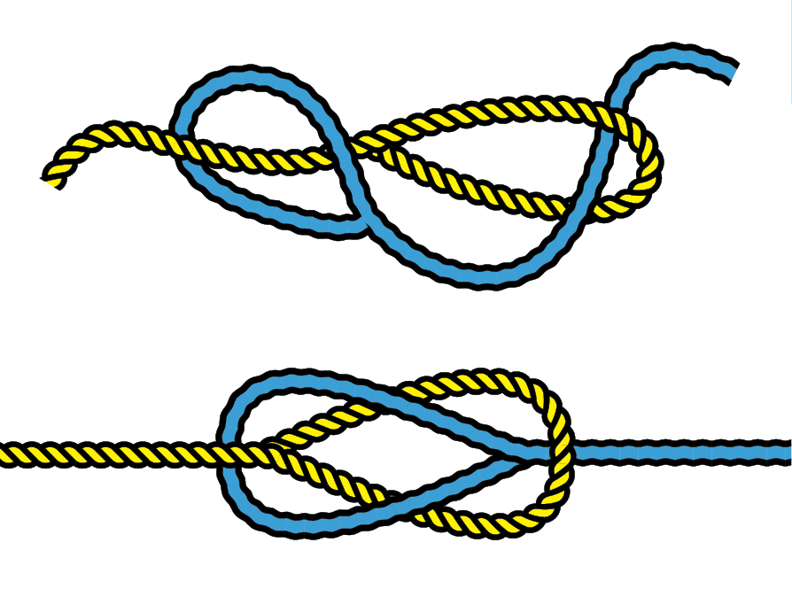 Illustration of joining polyester line
