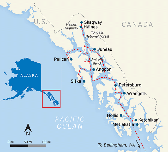 An Insider S Take On The Inside Passage BoatUS   Alaska Route Map.ashx