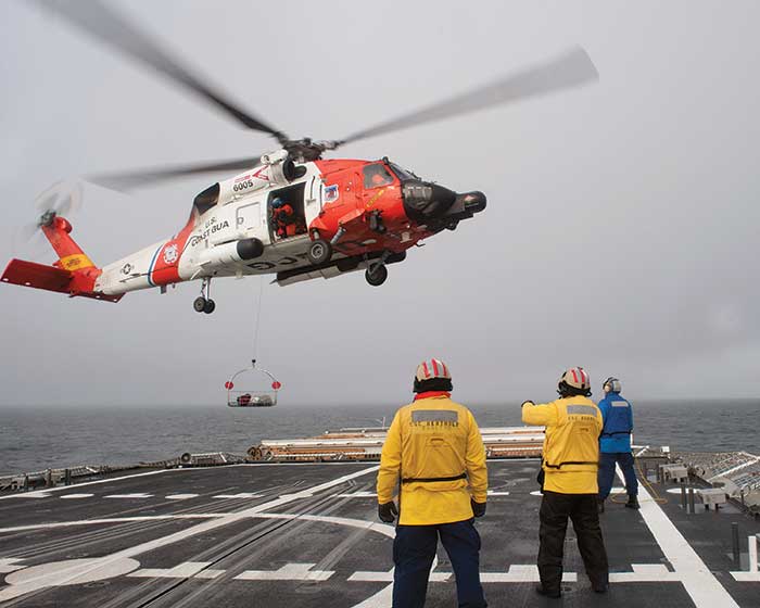 U.S. Coast Guard rescue helicopter
