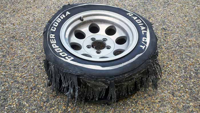 Shredded tire