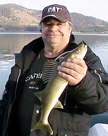 George Allen of the Spokeane Walleye Club with his catch