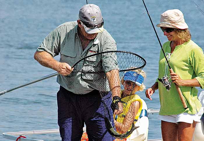 Using a fishing net