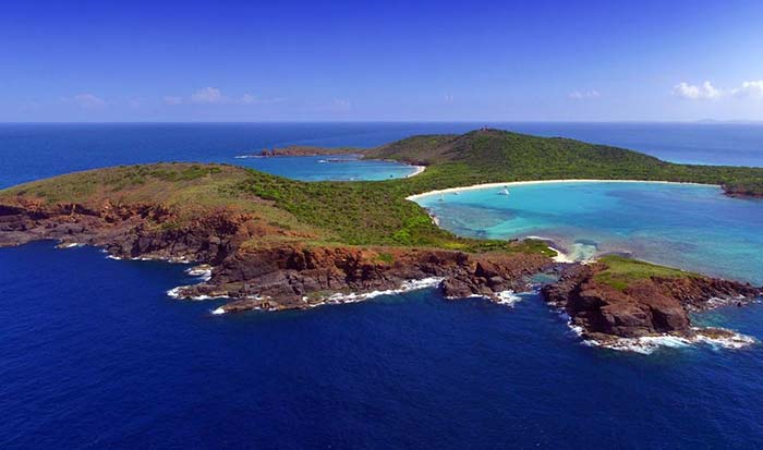 Spanish Virgin Islands aerial view