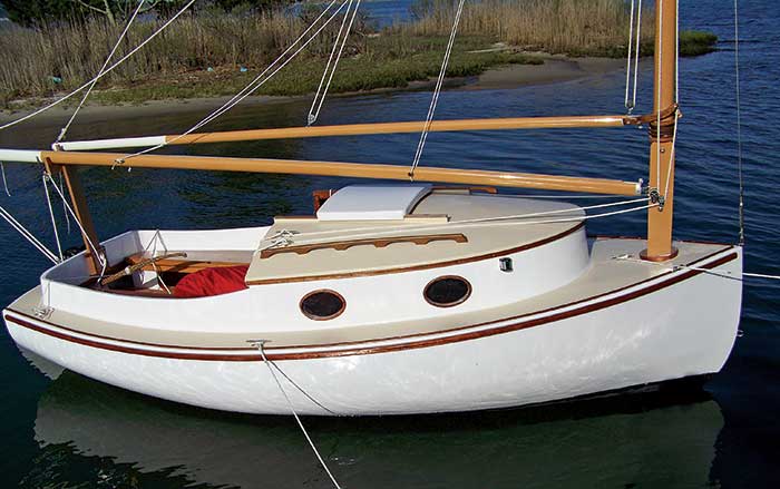 18-foot Herman Catboat after restoration