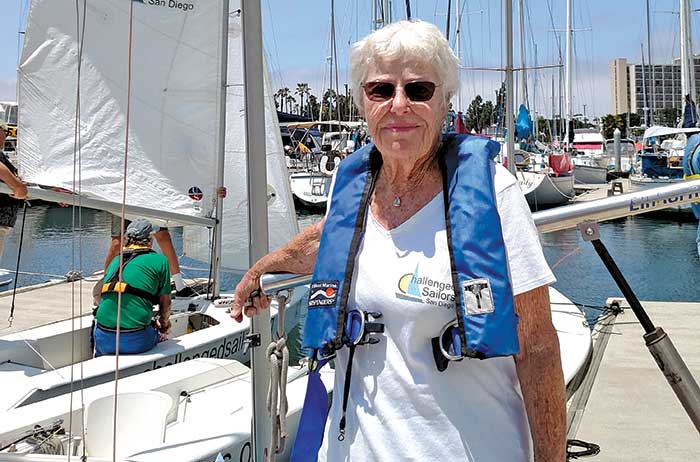 Sylvia Bate-Swall prepares for a day of sailing