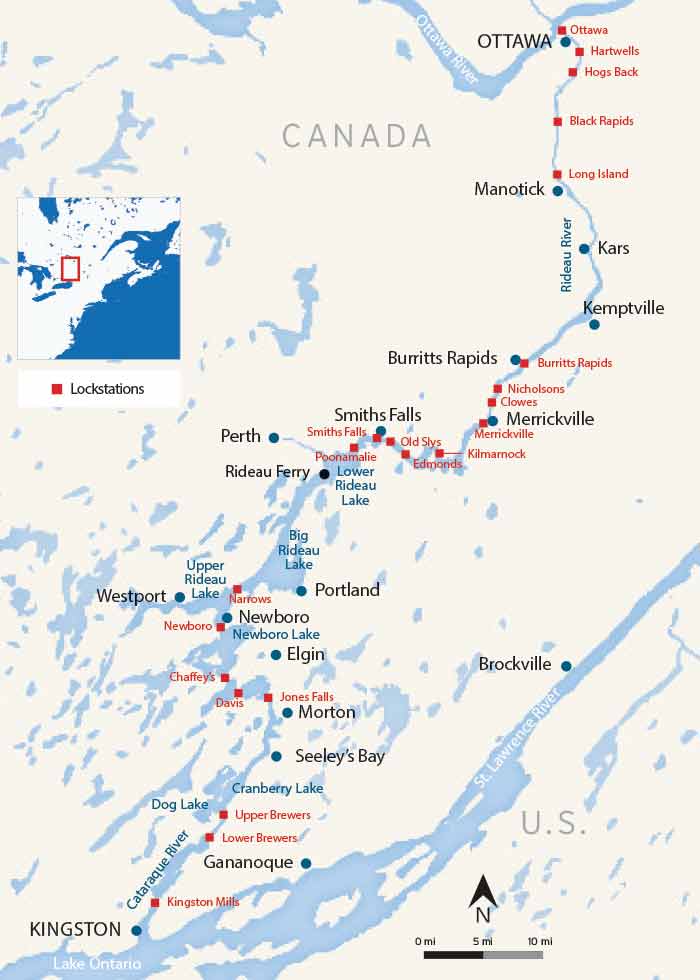 Locking Through Canada S Rideau Canal BoatUS   Rideau Canal Map.ashx