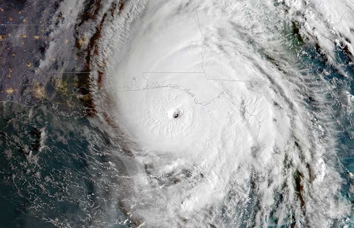NOAA satellite image of Hurricane Michael
