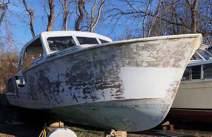 Old fiberglass boat