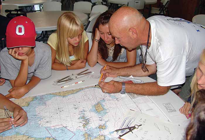 Bob Lang teaching navigation