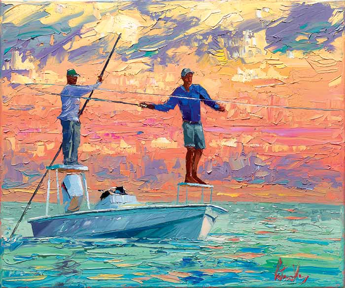Flats fisherman painting
