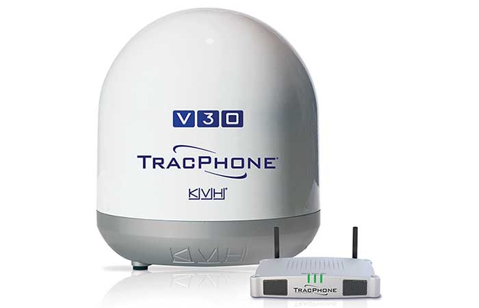 KVH TracPhone V30 with VSAT hub