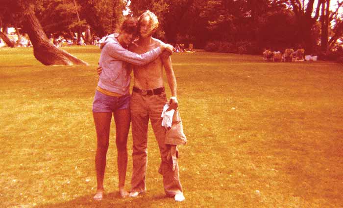 Lisa and husband Frank at Hogback Island in the 1970s