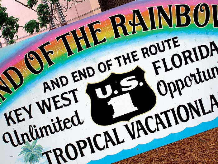 Key West rainbow sign