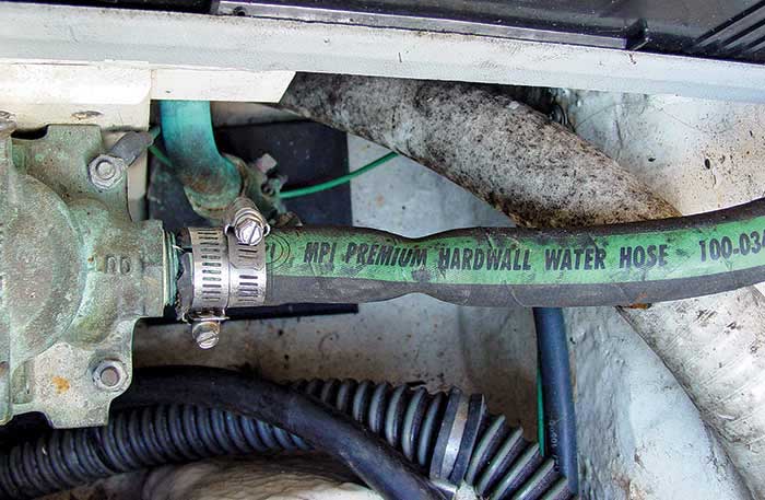 Restricted cooling system hose