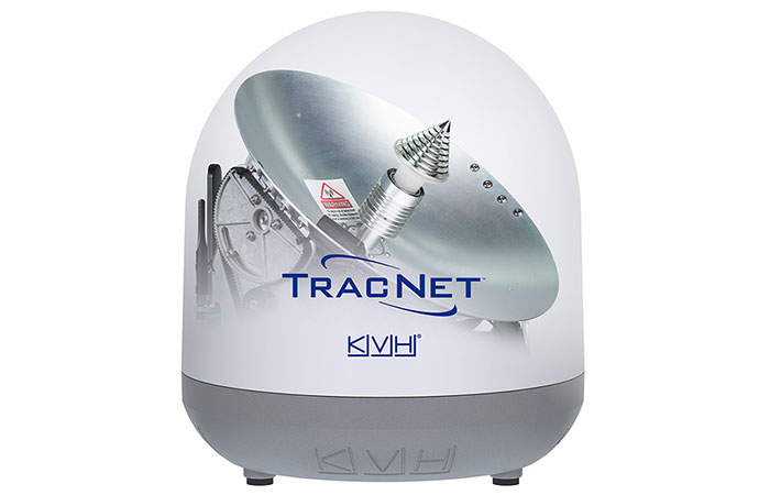 Product photo, KVH TracNet H30 satellite dome