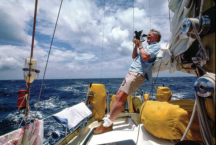 William F. Buckley navigating across the Atlantic Ocean