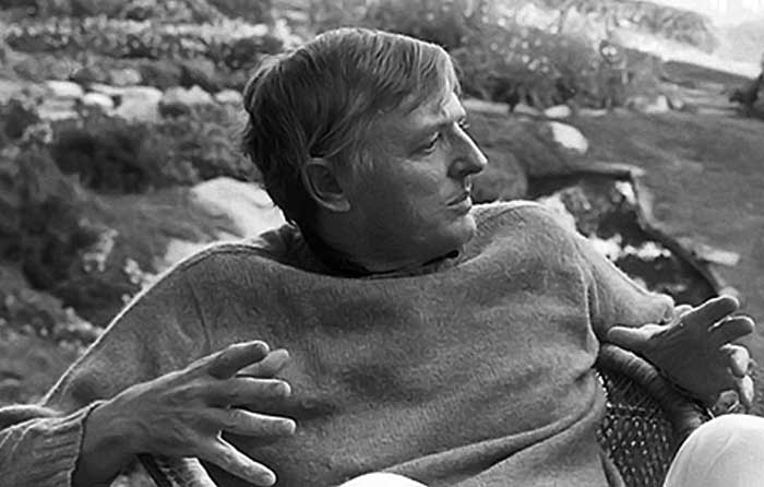 William F. Buckley at his home in Connecticut in 1985