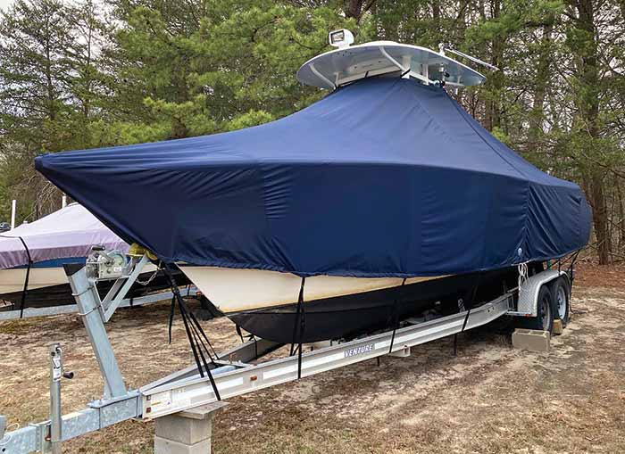 Semi-custom T-top boat cover