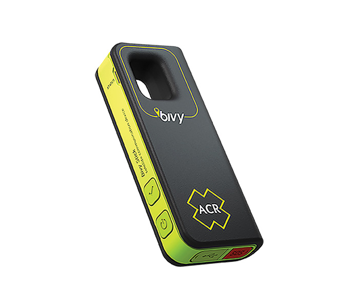 Black and neon green satellite communicator for cell phones.