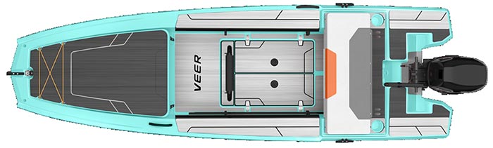 Veer X13 boat deckplan illustration