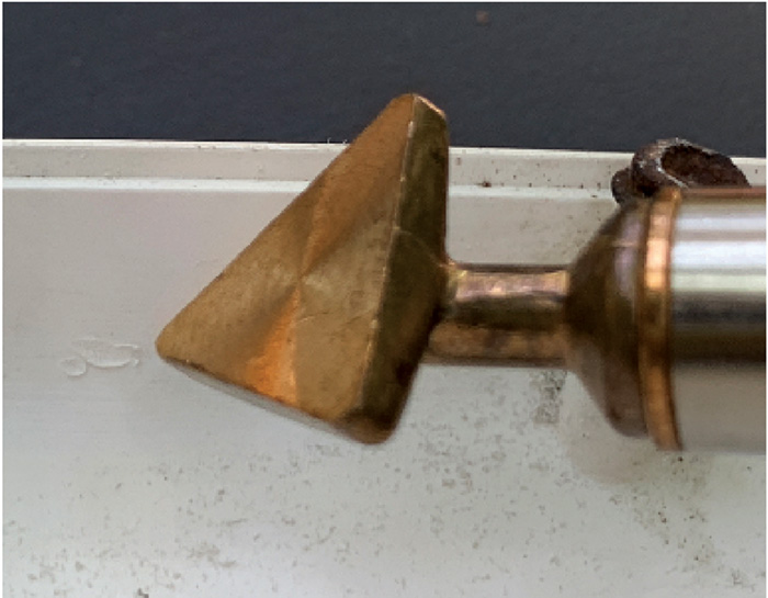 Photo of a bronze welding tool