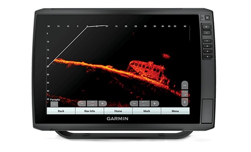 Black Garmin real-time imaging screen 
