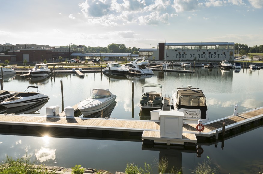 This deep-draft harbor in New York now offers 64 slips for visiting boaters after receiving a 2020 Boating Infrastructure Grant. 