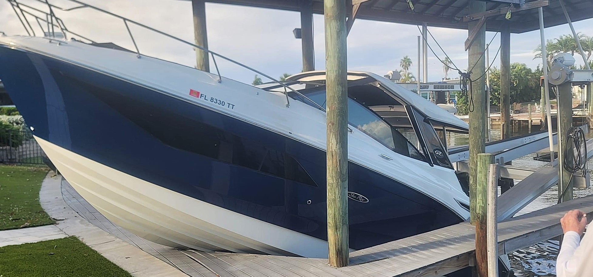 If it cannot be stored ashore for the storm, vessels stored in boat lifts should be secured with docklines to prevent the vessel from slipping forward or aft. More Hurricane Milton preparation help for boaters is available at BoatUS.com/hurricanes. 